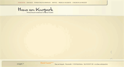 Desktop Screenshot of haus-amkurpark.de